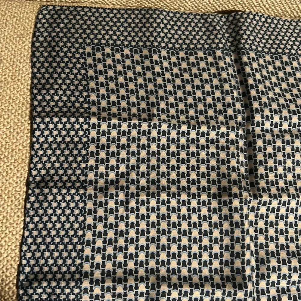 Authentic Christian Dior scarf handkerchief blue